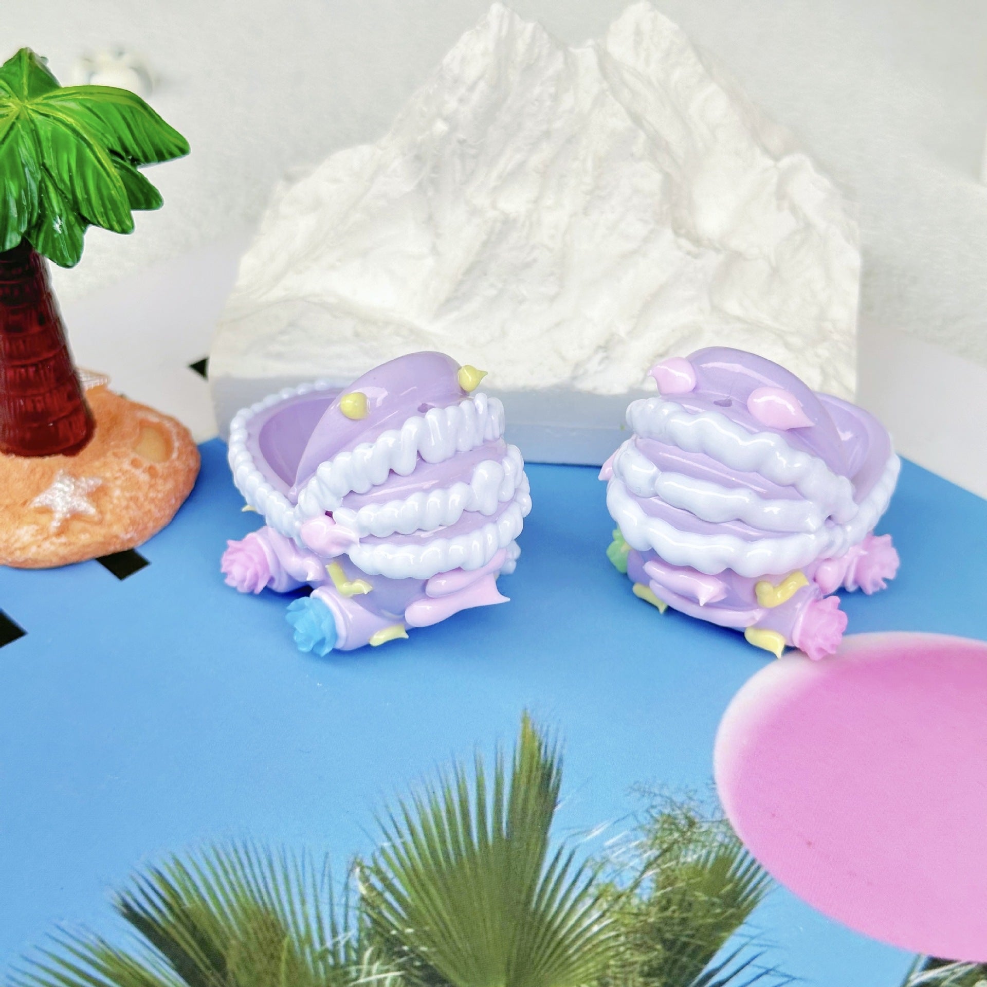 Wholesale 5pcs 3mm Cartoon Pinch Heavy Industry Baby Carriage Hand-painted Beads